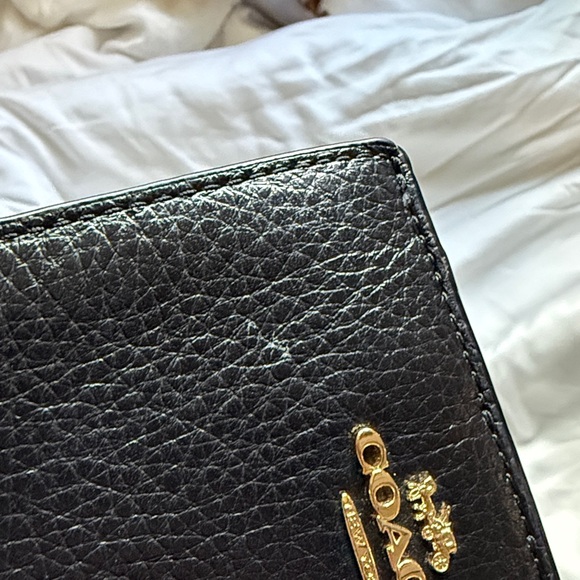 Coach Snap Black Leather Wallet - Picture 10 of 10